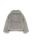 Giacca per bambina Stella McCartney Kids grigio in pelliccia sintetica - Rubino Kids