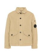 Giacca per bambino C.P. Company Kids beige con tasche applicate e bottoni - Rubino Kids