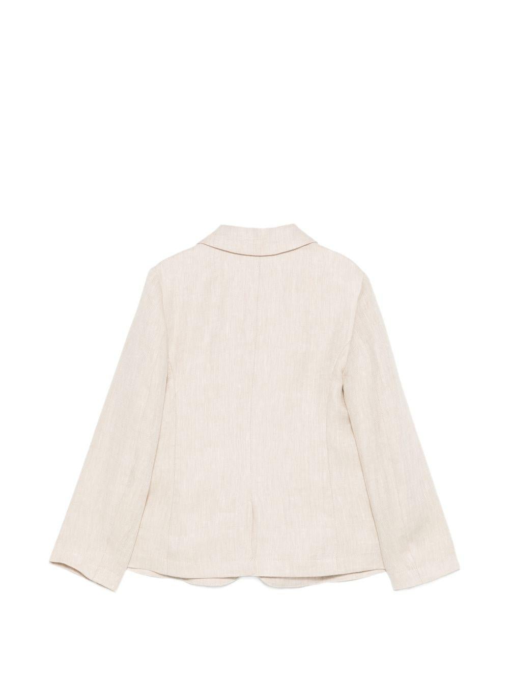 Giacca per bambino Emporio Armani Kids beige chiusura con bottoni - Rubino Kids