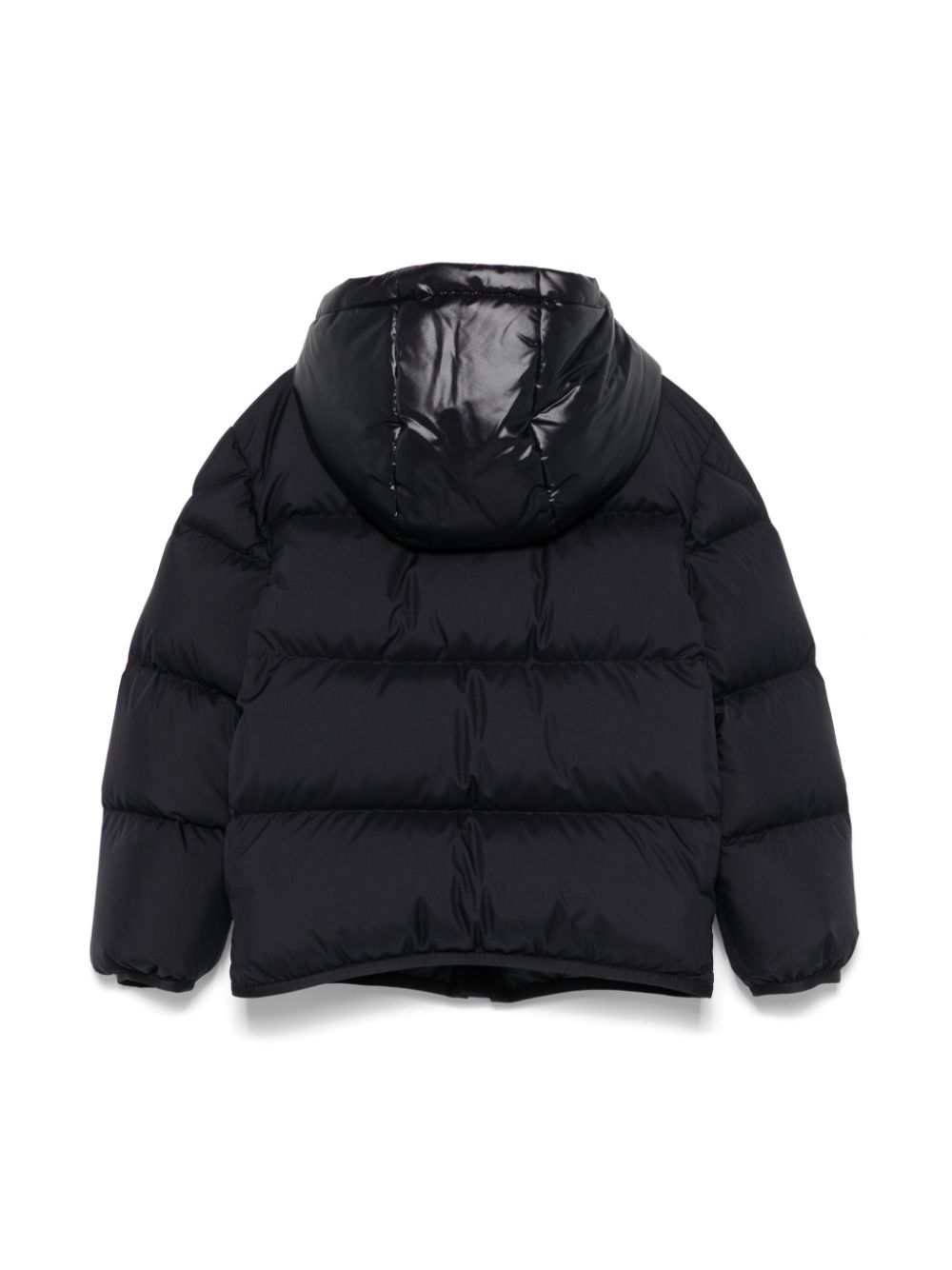 Giacca per bambino Moncler Enfant Barin nero con due tasche a marsupio - Rubino Kids