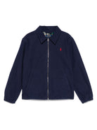 Giacca per bambino Polo Ralph Lauren Kids blu con motivo Polo Pony con ricamo - Rubino Kids