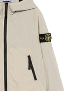 Giacca per bambino Stone Island Junior grigio con cappuccio - Rubino Kids