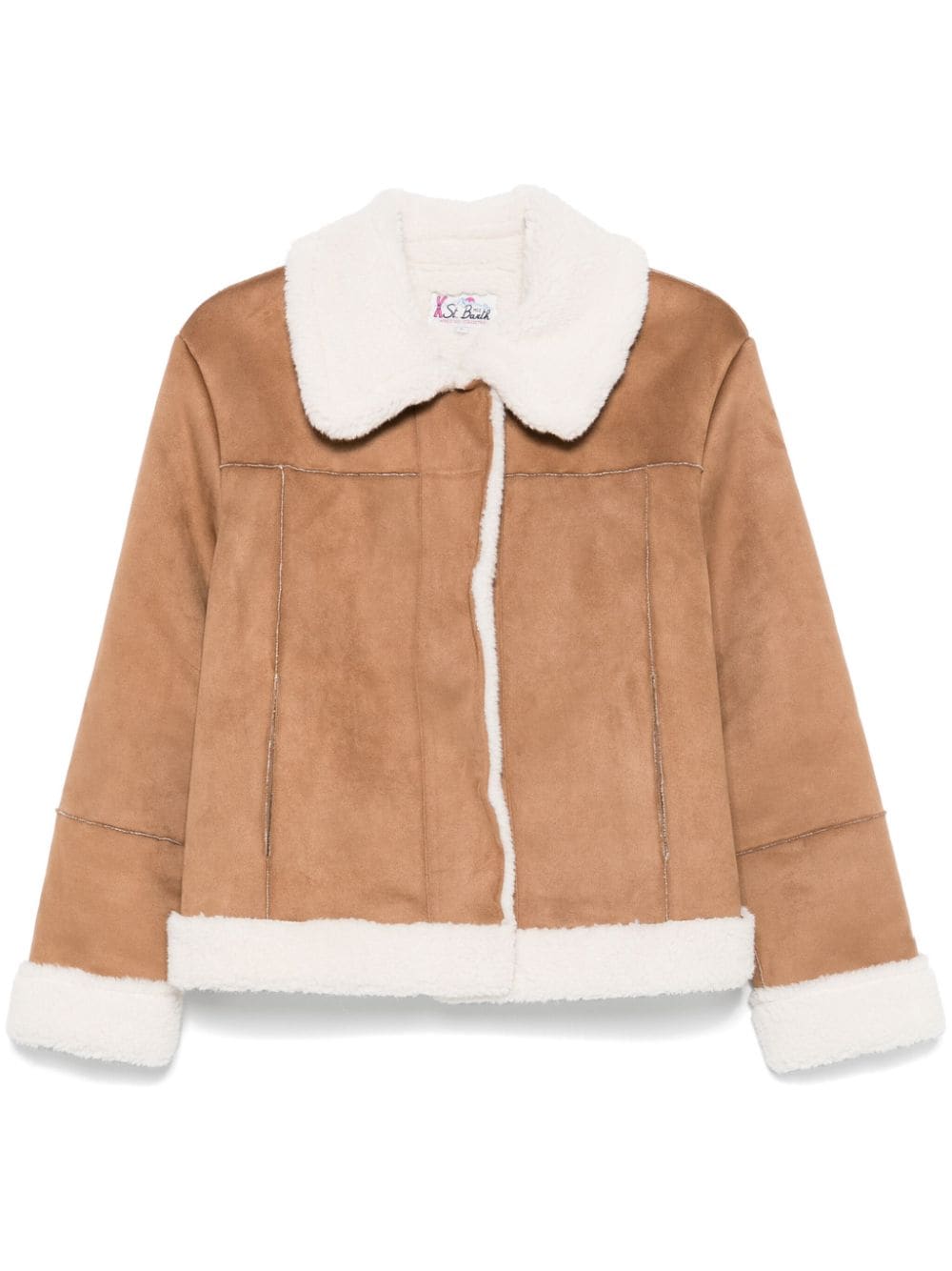 Giacca per donna MC2 Saint Barth Lorayne marrone in pelle scamosciata - Rubino Kids