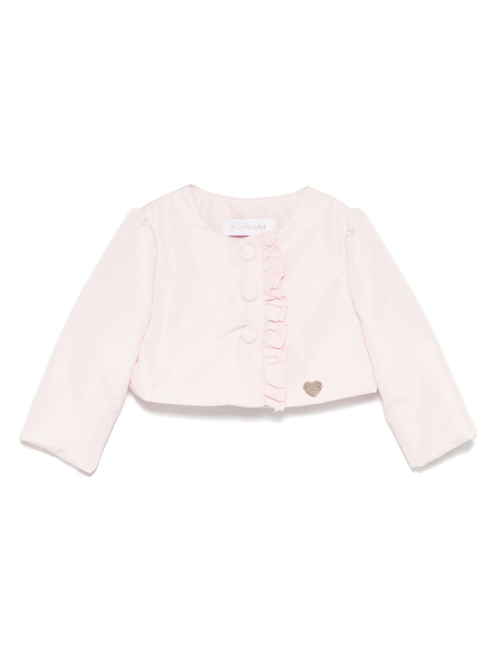 Giacca per neonata Monnalisa rosa con ruches - Rubino Kids