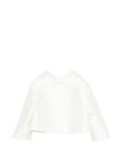 Giacca per neonata Simonetta bianca decorata con fiori - Rubino Kids