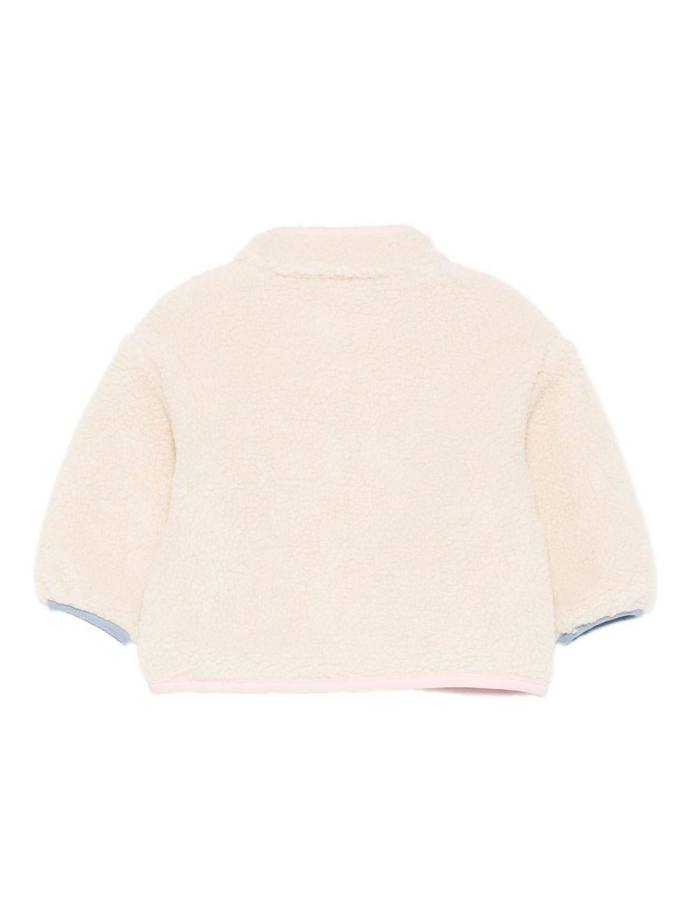 Giacca per neonata Stella McCartney Kids beige con ricamo uccellini - Rubino Kids