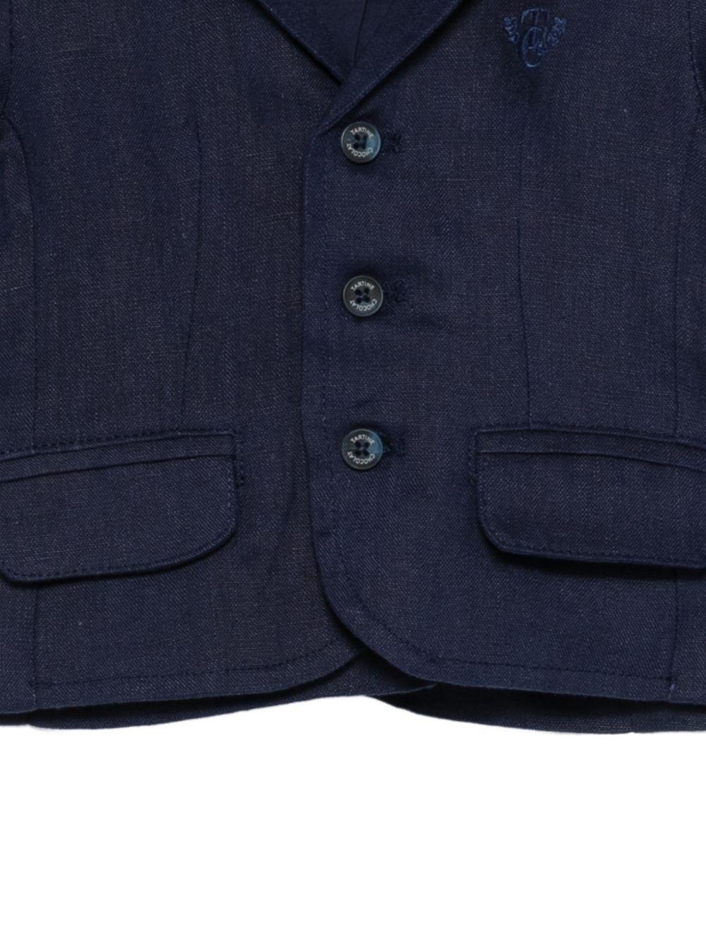 Giacca per neonato Tartine & Chocolat blu con ricamo sul petto - Rubino Kids