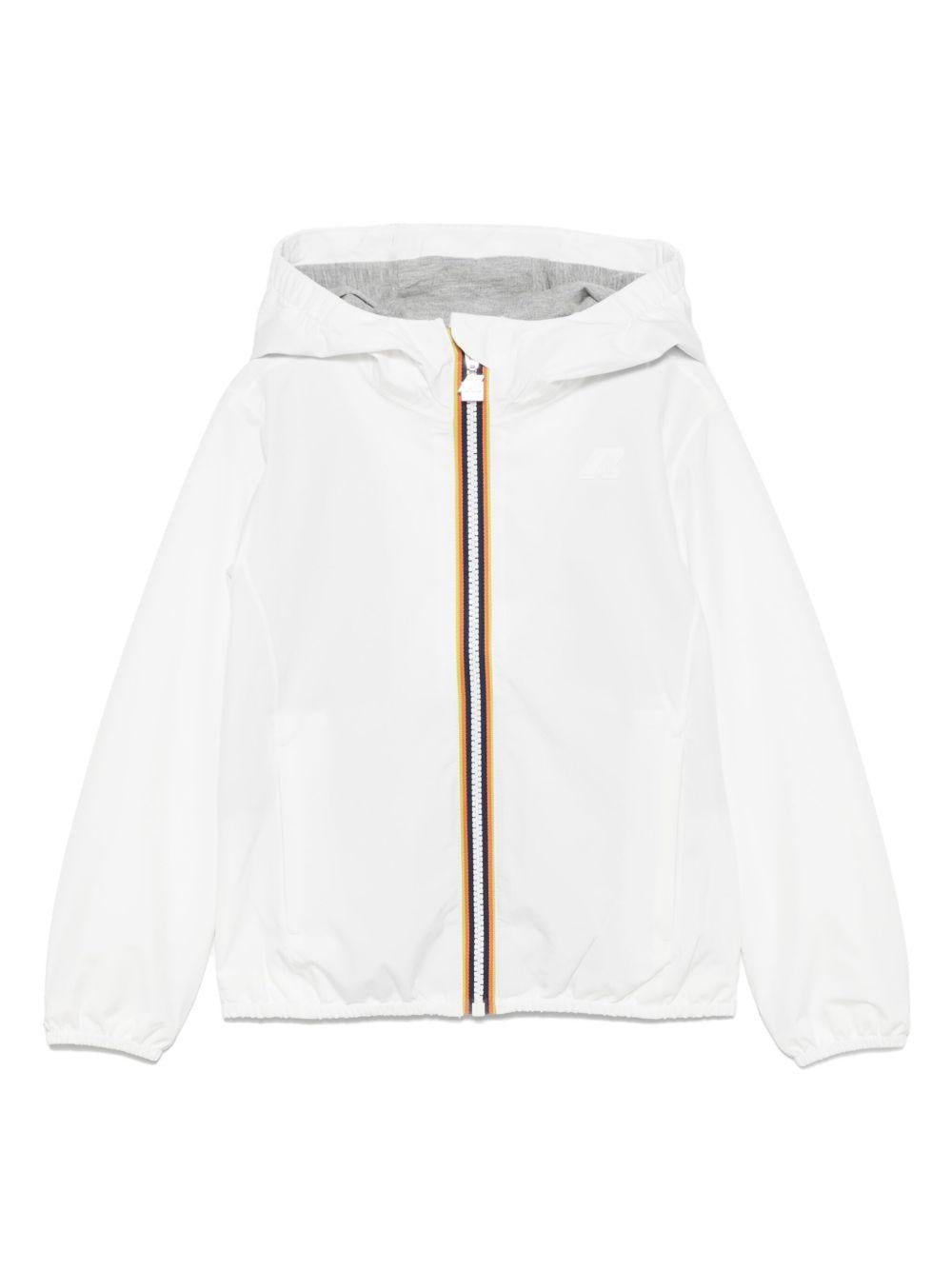 Giacca P.Lily Stretch Poly per bambina K - WAY Kids bianca con fitting slim - Rubino Kids