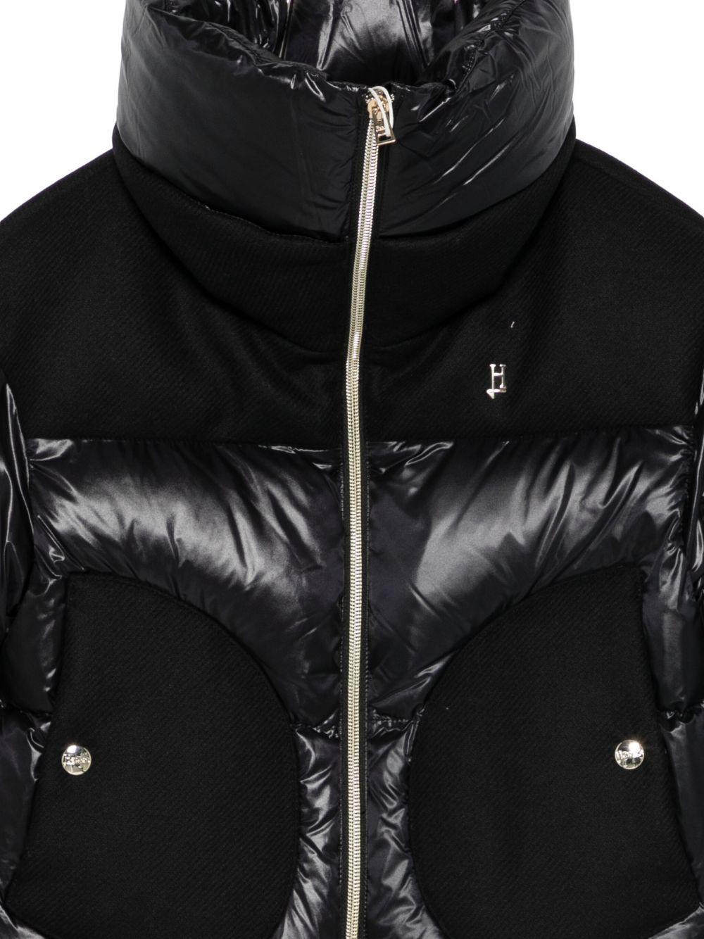 Giacca trapuntata per bambina Herno Kids nero con inserti imbottiti - Rubino Kids