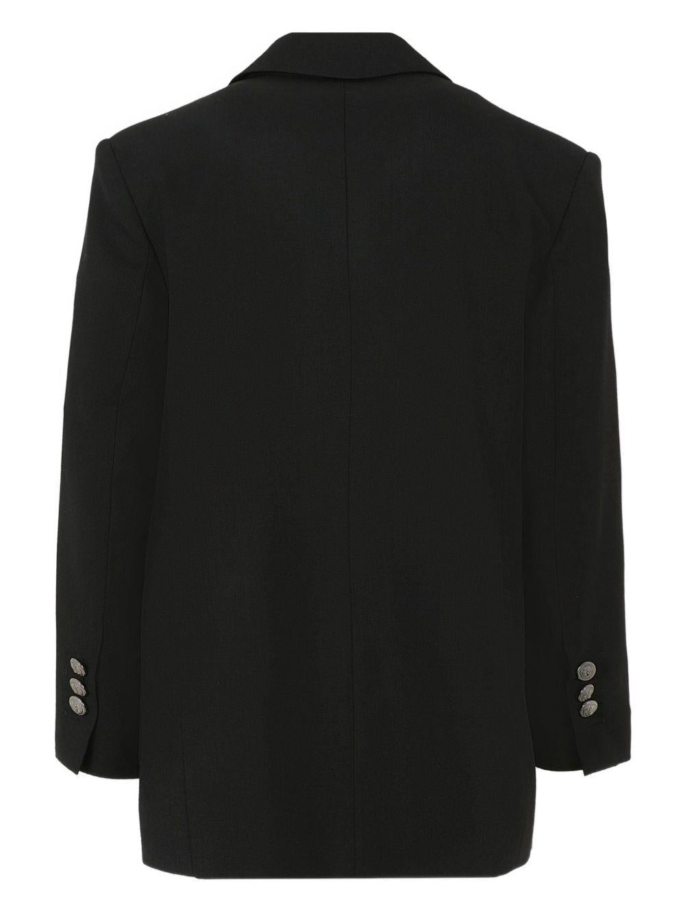 Giacche per bambino Balmain Kids nera con bottoni color argento - Rubino Kids