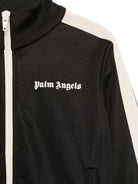 Giacchettino sportivo con stampa per bambino Palm Angels Kids nero con collo alto - Rubino Kids