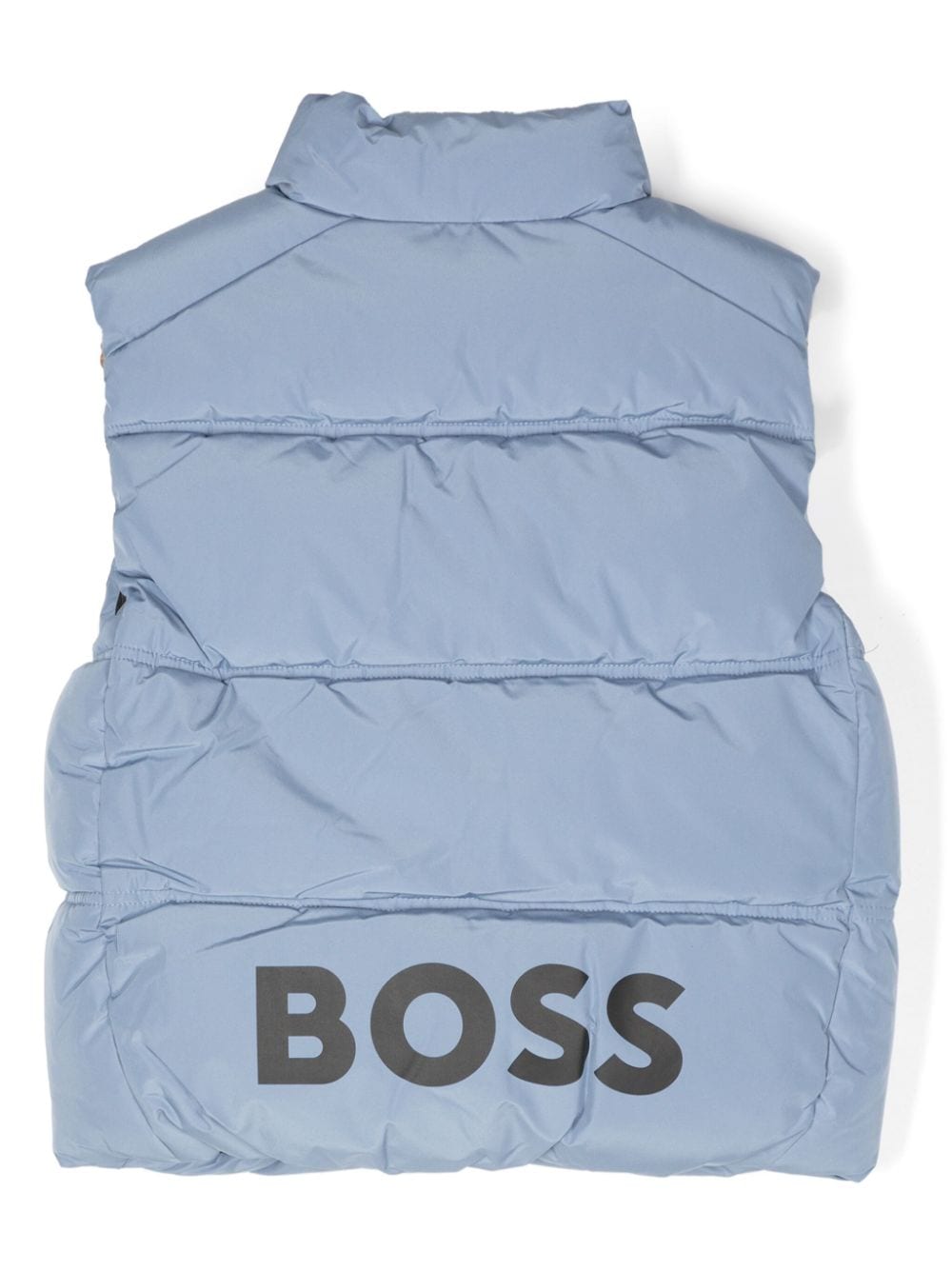 Gilet con logo gommato per bambino BOSS Kidswear blu con design imbottito - Rubino Kids