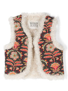 Gilet con pelliccia per bambina Scotch & Soda multicolor con tessuto trapuntato - Rubino Kids