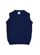 Gilet di lana per bambino Baroni blu con scollo a V - Rubino Kids