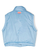 Gilet imbottito con applicazione per bambina Scotch & Soda azzurro con colletto rialzato - Rubino Kids