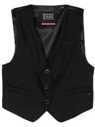 Gilet leopardato per donna Scotch & Soda nero con scollo a V - Rubino Kids