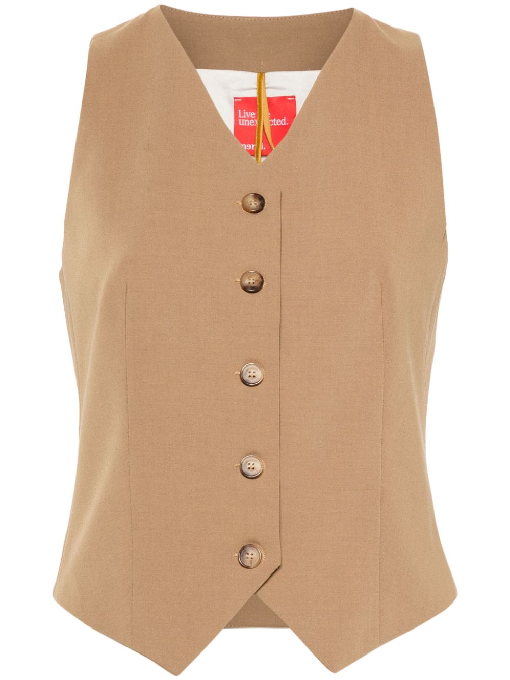 Gilet marrone in twill da donna Merci - Rubino Kids