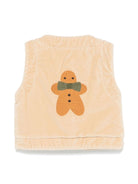 Gilet Olaev per neonato Donsje beige con scollo a V - Rubino Kids