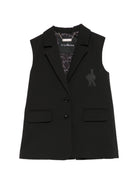 Gilet per bambina John Richmond Junior nero con decorazione - Rubino Kids