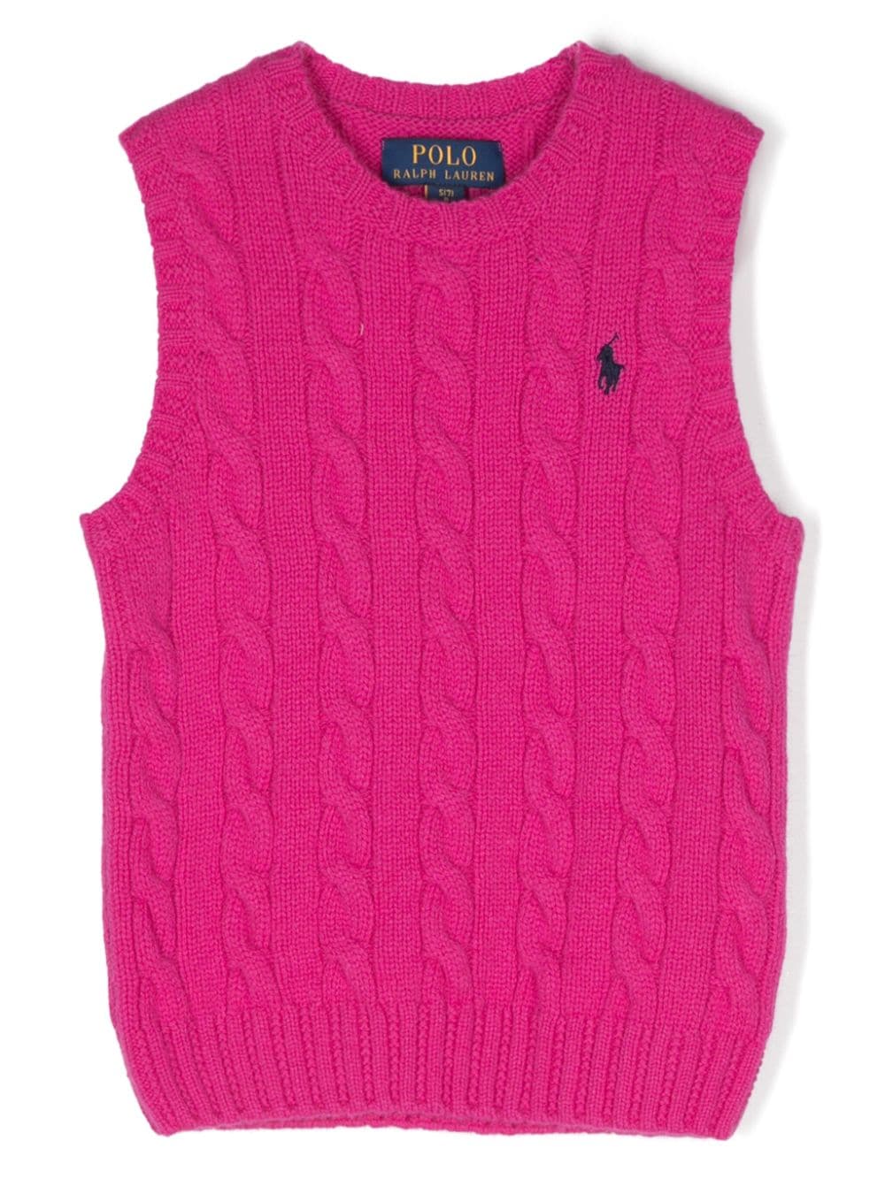 Gilet per bambina Ralph Lauren Kids fucsia con ricamo Polo Pony - Rubino Kids