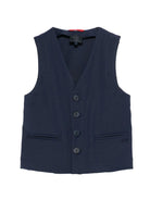 Gilet per bambino Fay Kids blu con scollo a V - Rubino Kids