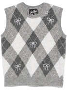 Gilet per donna MC2 Saint Barth Joey grigio con motivo a quadri - Rubino Kids