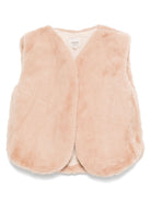 Gilet Pimmy per bimba Donsje rosa con modello in pelliccia - Rubino Kids