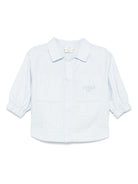Giubbino baby in popeline per neonato Fendi Kids azzurro con logo FF all - over - Rubino Kids