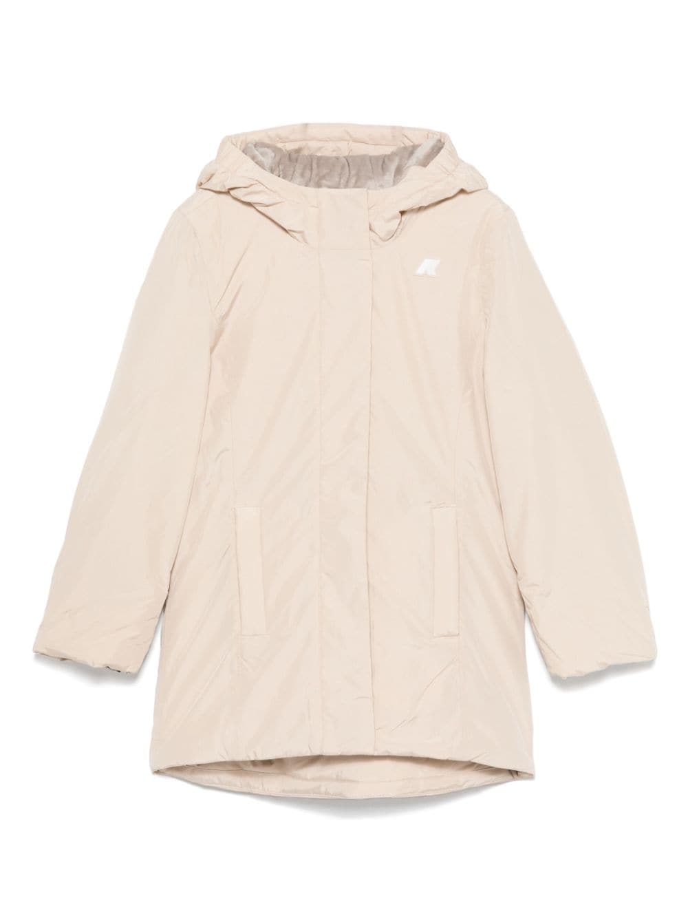 Giubbino Denise Marmotta per bambina K - Way Kids beige con cappuccio<BR/> - Rubino Kids