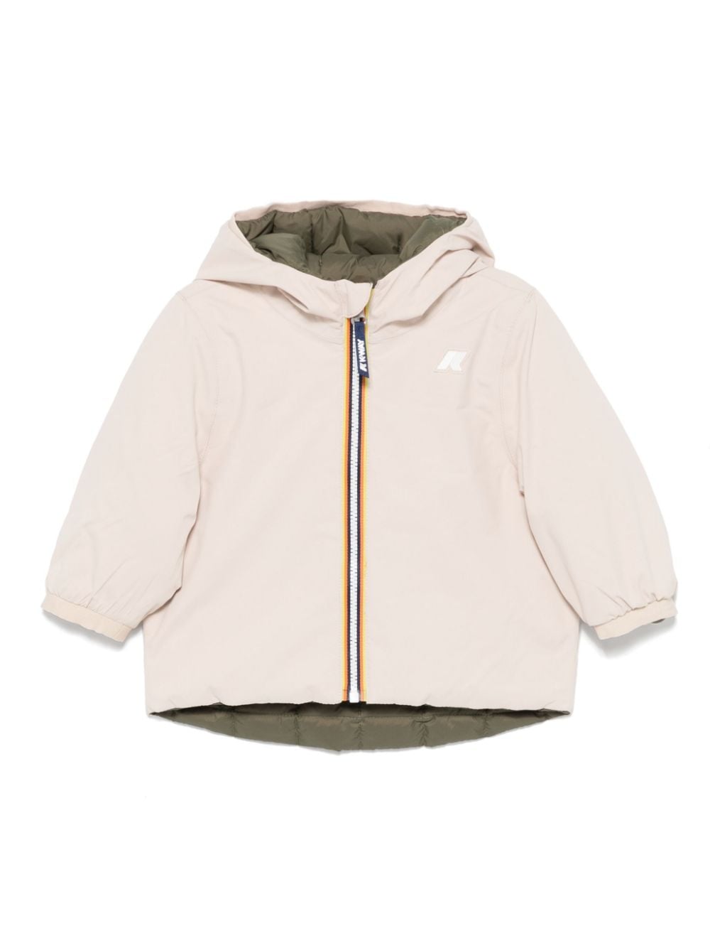 Giubbino Le Vrai 3.0 Claude per neonata K - Way Kids beige con fodera trapuntata - Rubino Kids