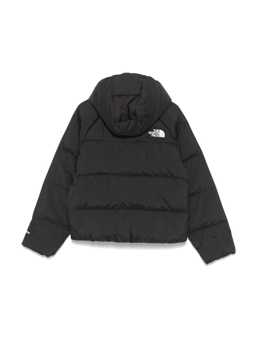 Giubbino North per bambina The North Face Kids nero con stampa con logo sul petto - Rubino Kids