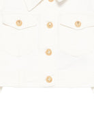 Giubbino per bambina Balmain Kids bianco con bottoni dorati - Rubino Kids