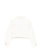 Giubbino per bambina Balmain Kids bianco con bottoni dorati - Rubino Kids