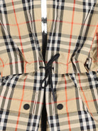 Giubbino per bambina Burberry Kids beige con motivo Vintage Check - Rubino Kids