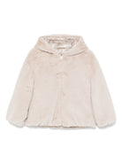 Giubbino per bambina Herno Kids beige in finta pelliccia - Rubino Kids