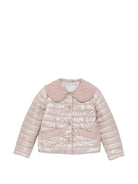 Giubbino per bambina Herno Kids rosa con colletto con volant - Rubino Kids