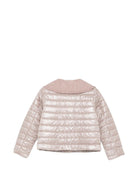 Giubbino per bambina Herno Kids rosa con colletto con volant - Rubino Kids