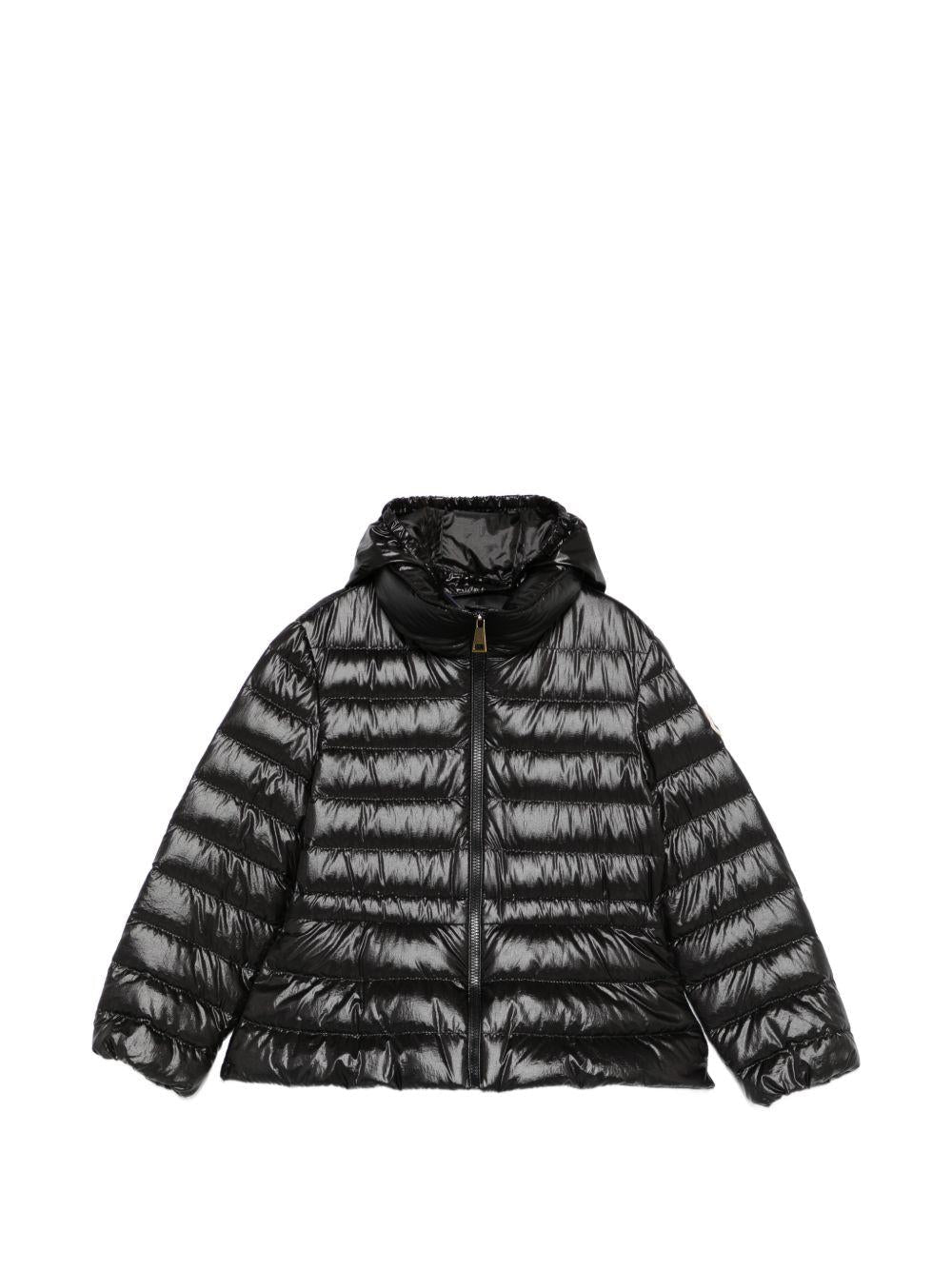 Giubbino per bambina Moncler Enfant nero con design trapuntato - Rubino Kids