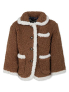 Giubbino per bambina Philosophy Di Lorenzo Serafini Kids marrone in shearling cruelty - free - Rubino Kids