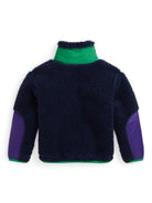 Giubbino per bambina Ralph Lauren Kids Polo Pony blu in finto shearling - Rubino Kids