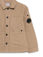 Giubbino per bambino C.P. Company Kids marrone con logo - Rubino Kids