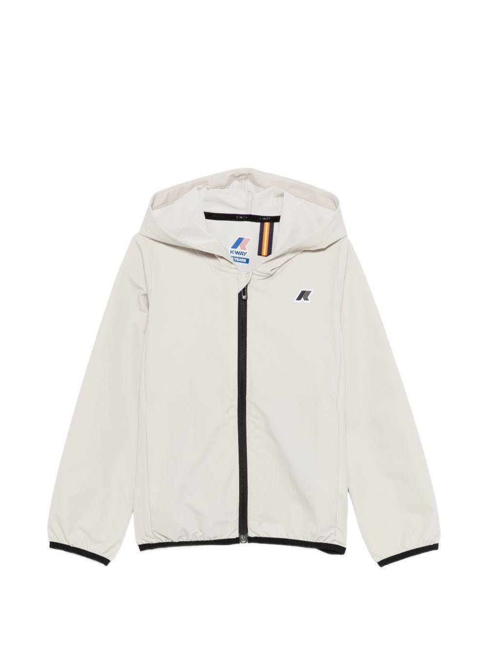 Giubbino per bambino K Way Kids P. Journeer grigio con toppa con logo - Rubino Kids