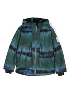 Giubbino per bambino Molo Alpine verde con effetto tie dye - Rubino Kids