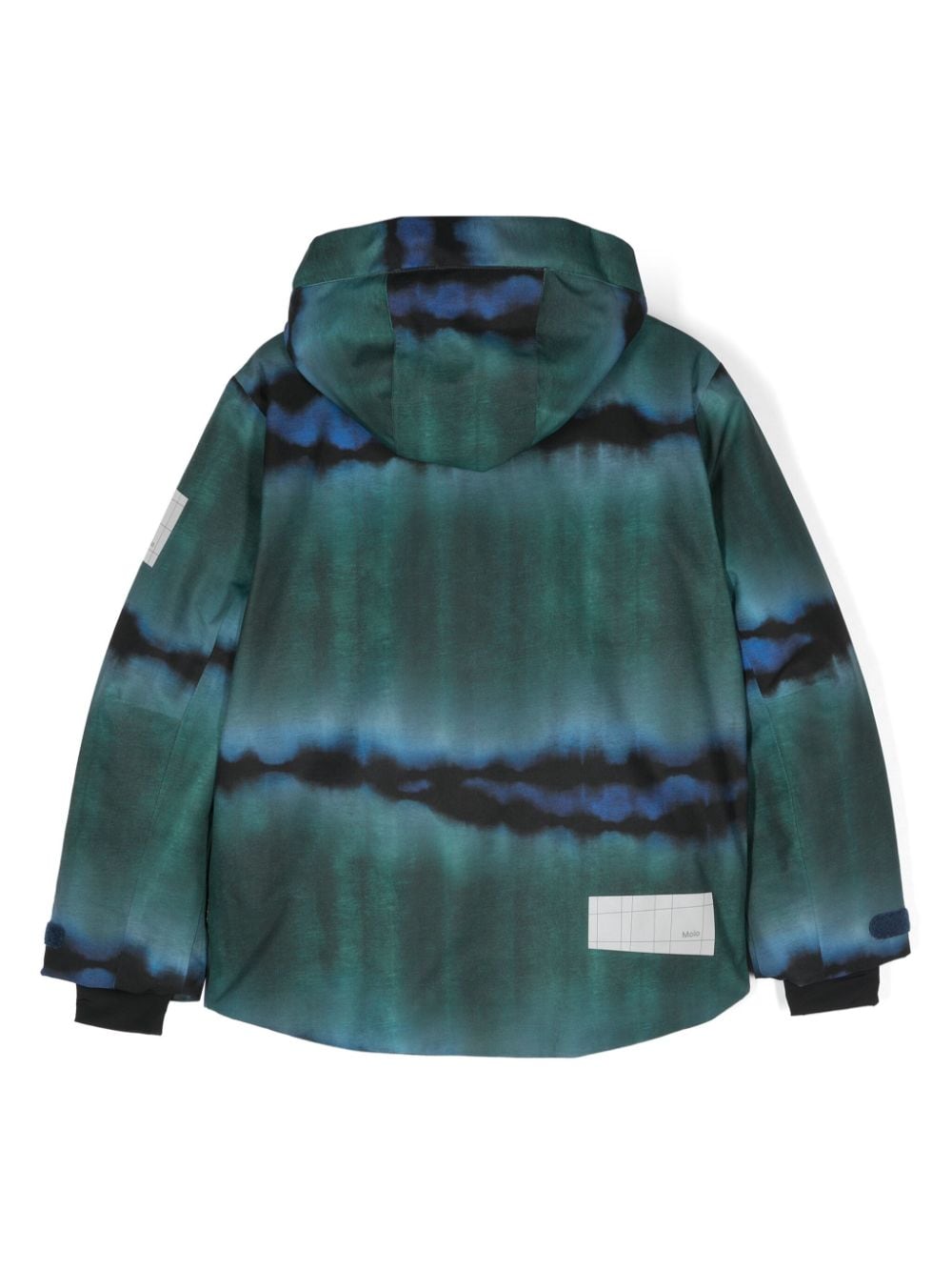 Giubbino per bambino Molo Alpine verde con effetto tie dye - Rubino Kids