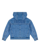 Giubbino per bambino Moschino Kids in denim con interno in pelliccia - Rubino Kids