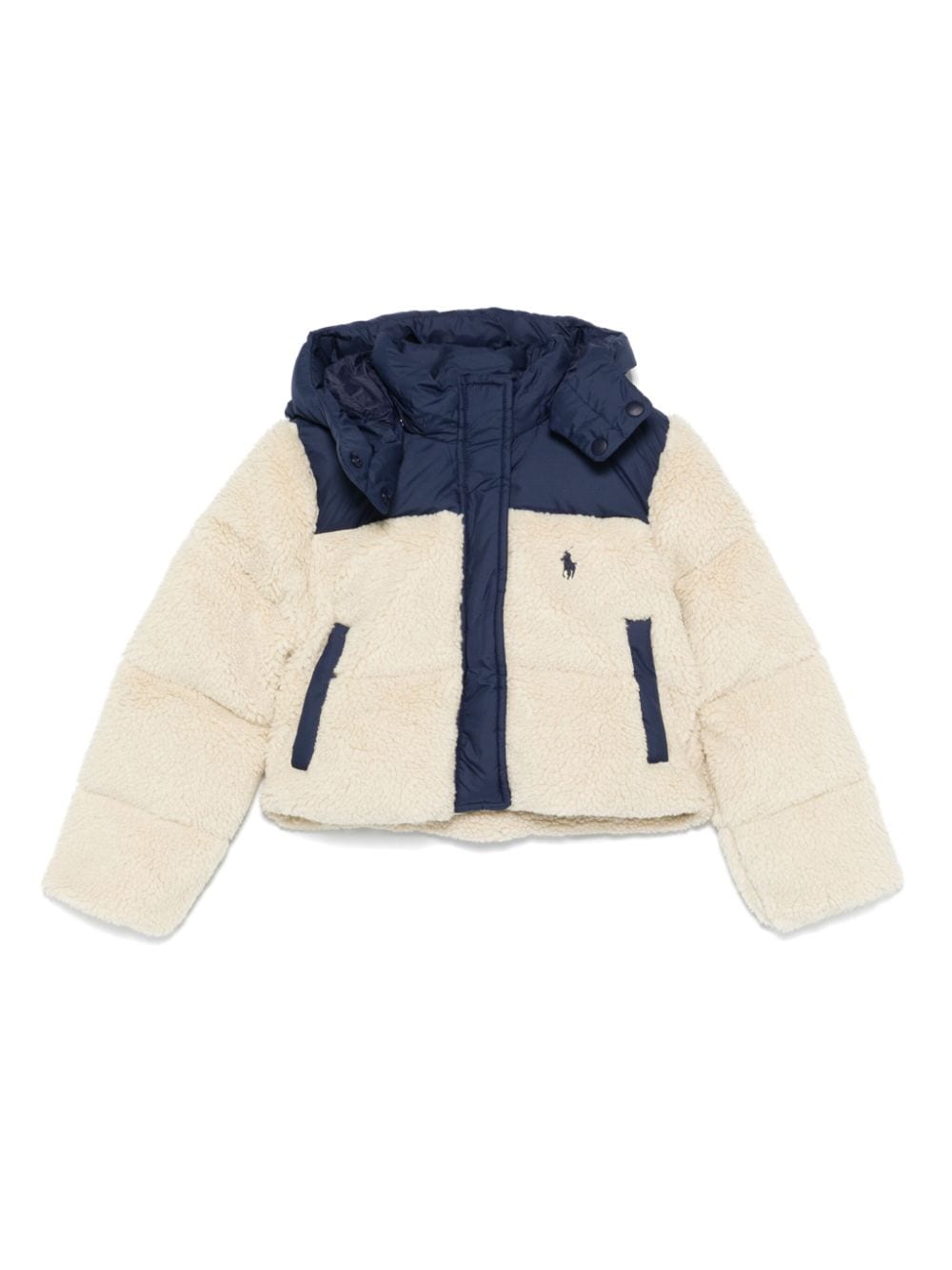 Giubbino per bambino Ralph Lauren Kids bianco con applicazione posteriore logo - Rubino Kids