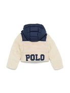 Giubbino per bambino Ralph Lauren Kids bianco con applicazione posteriore logo - Rubino Kids