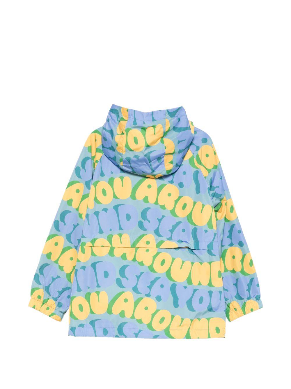 Giubbino per bambino Stella McCartney Kids azzurro con stampa all - over - Rubino Kids