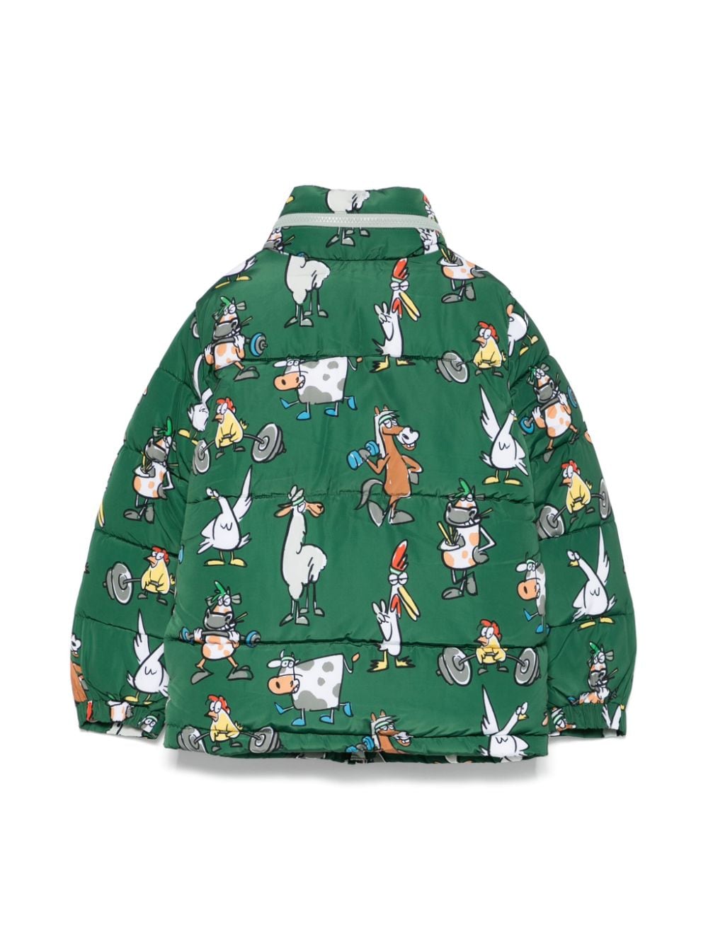 Giubbino per bambino Stella McCartney Kids verde con stampa illustrativa - Rubino Kids