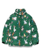 Giubbino per bambino Stella McCartney Kids verde con stampa illustrativa - Rubino Kids